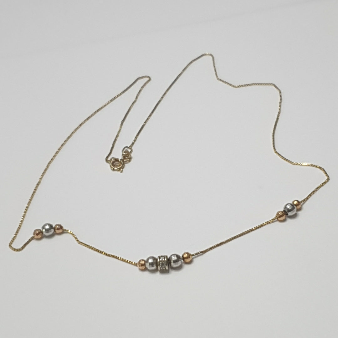 GARGANTILLA ORO COMBINADO 14 K 2,70 GRMS (SEMINUEVO)