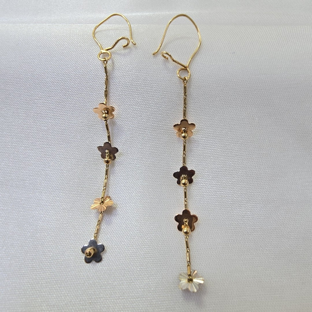 ARETES PAR ORO COMBINADO 14 K 1,40 GRMS (SEMINUEVO)