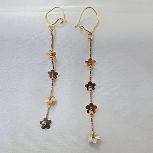 ARETES PAR ORO COMBINADO 14 K 1,40 GRMS (SEMINUEVO)