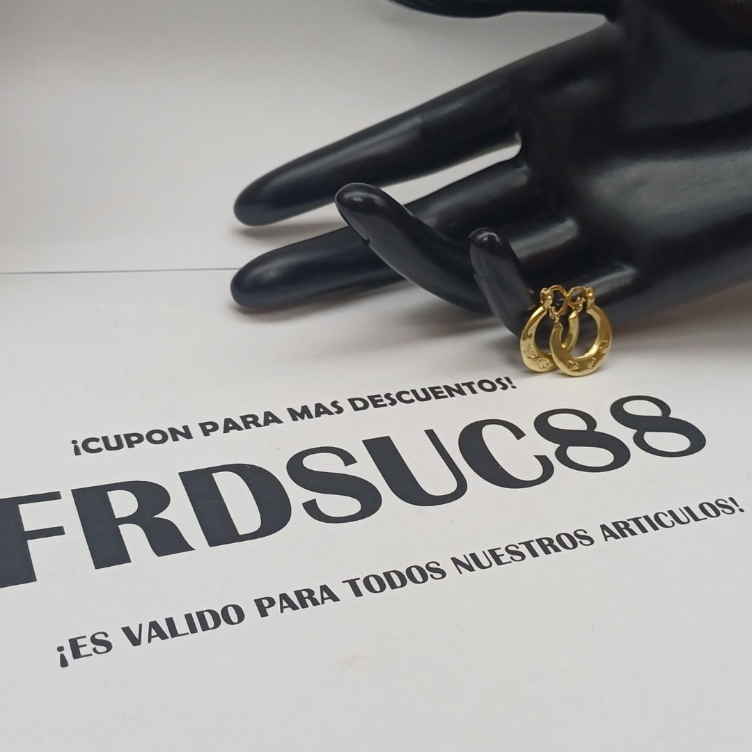 ARRACADAS PAR ORO 14 K 1.1 GRMS (SEMINUEVO)