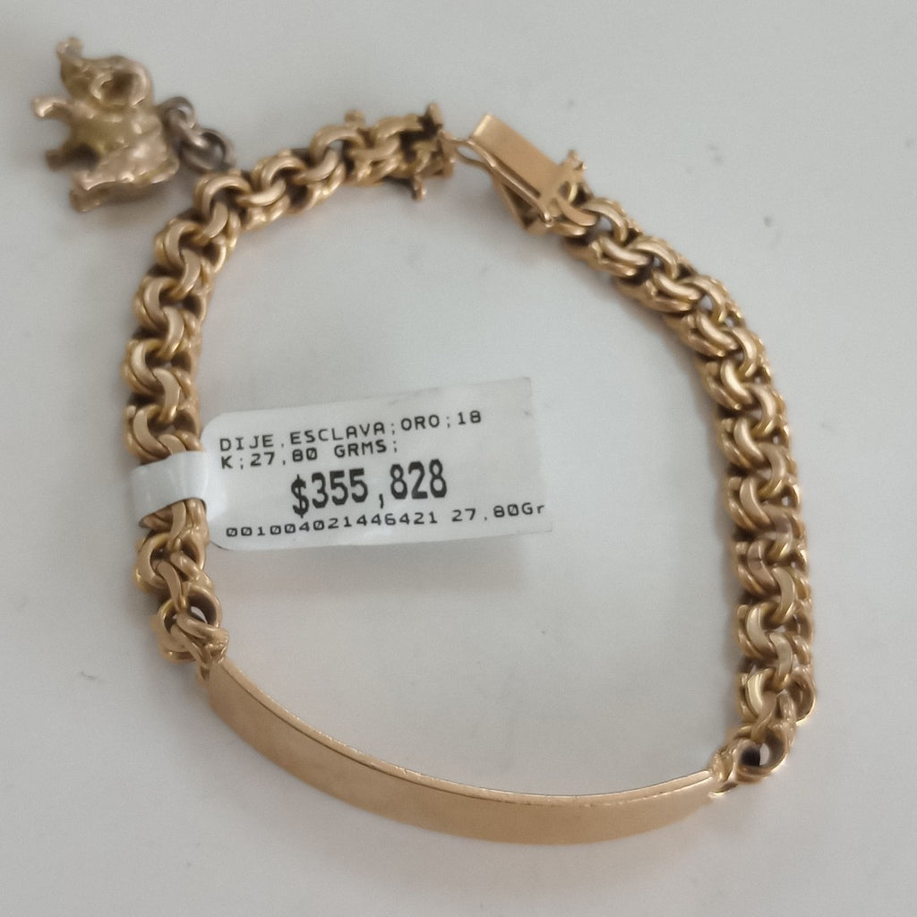 DIJE,ESCLAVA ORO 18 K 27,80 GRMS (SEMINUEVO)