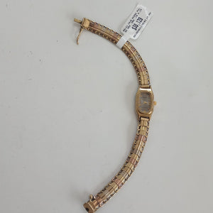 RELOJ CAJA ACERO PULSO ORO ORO 10 K 14.4 GRMS (SEMINUEVO)