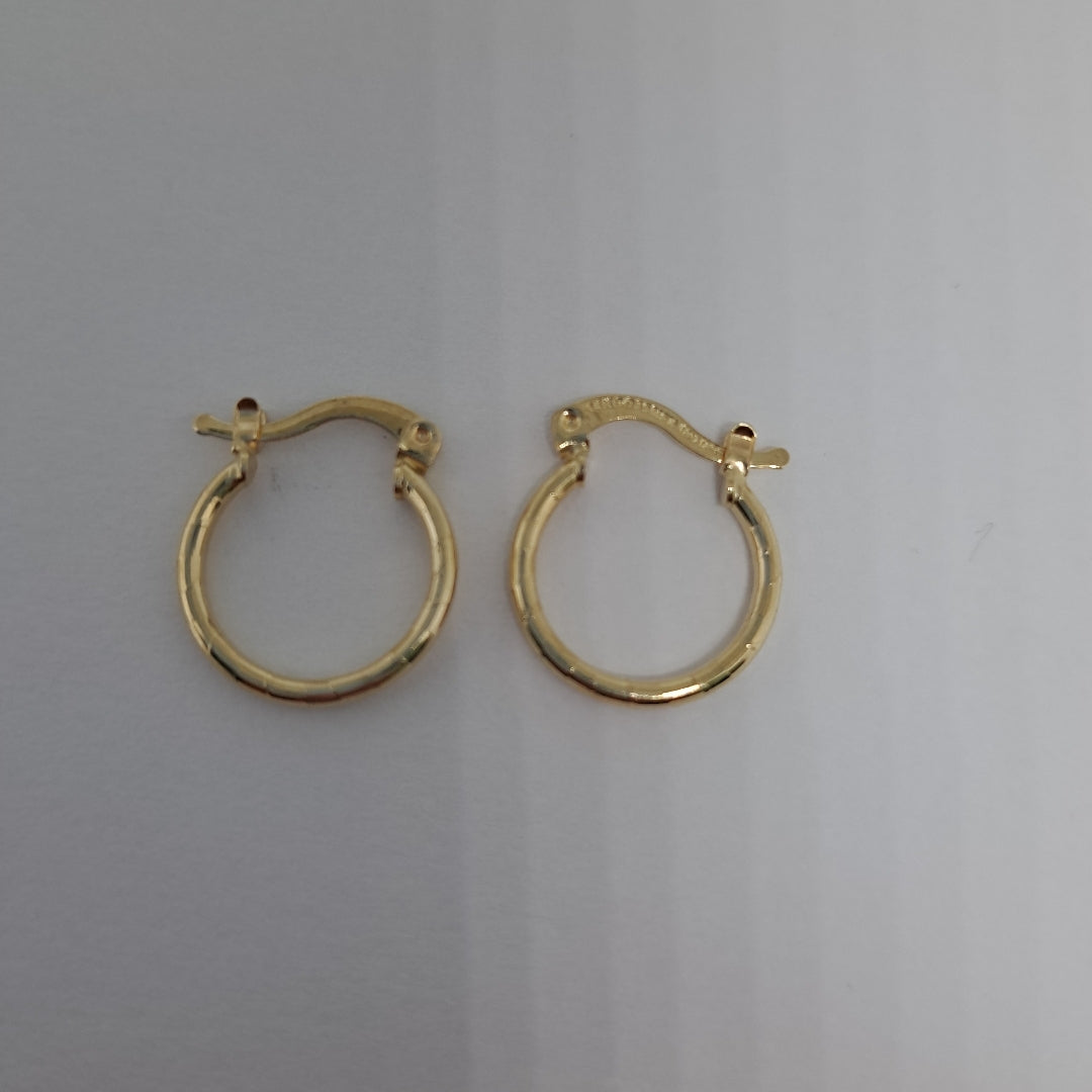 ARETES ARRACADAS ESTRIADAS 14K 1.4 GR (NUEVO)