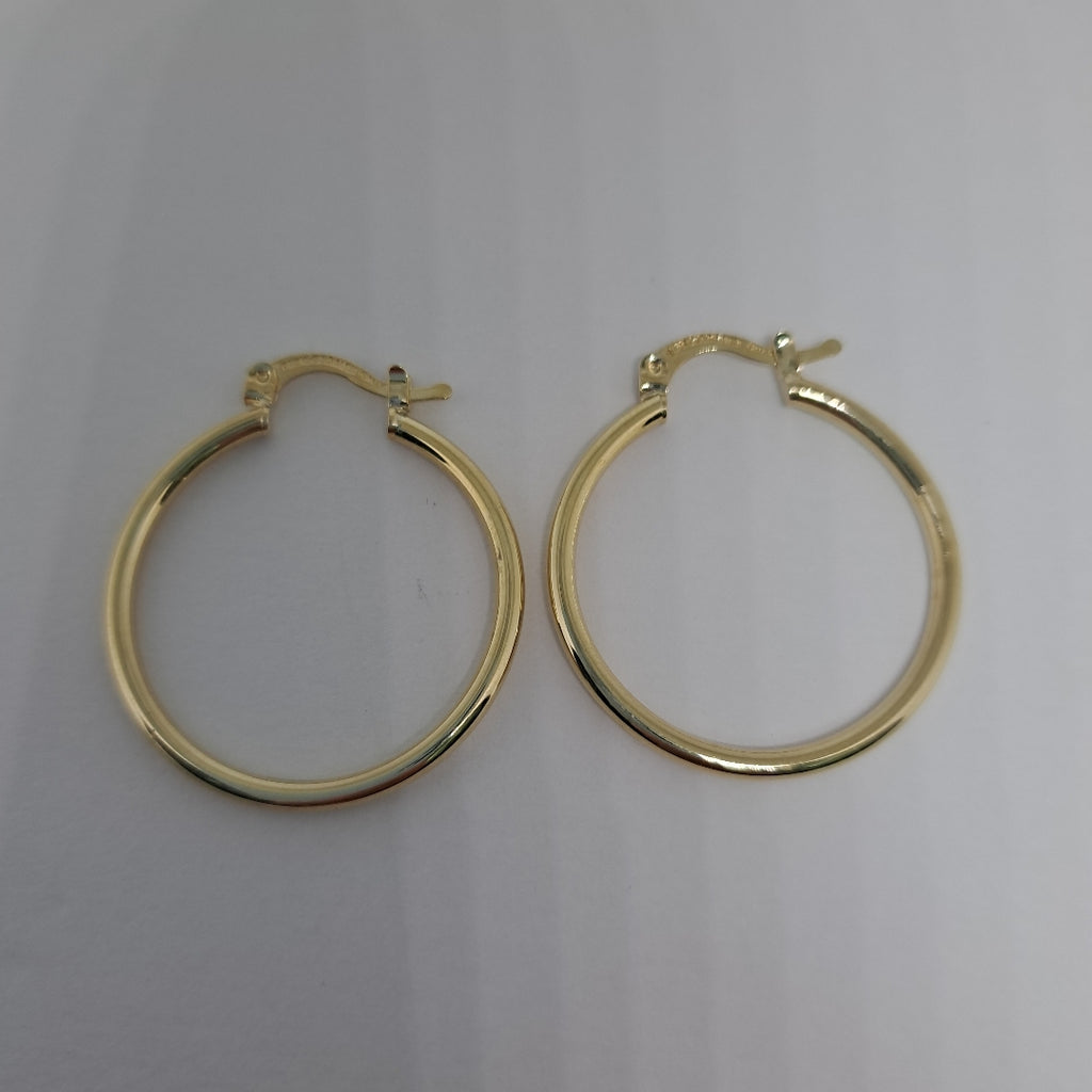 ARETES TEJIDO ARRACADAS LISAS 14K 1.5 GR (NUEVO)