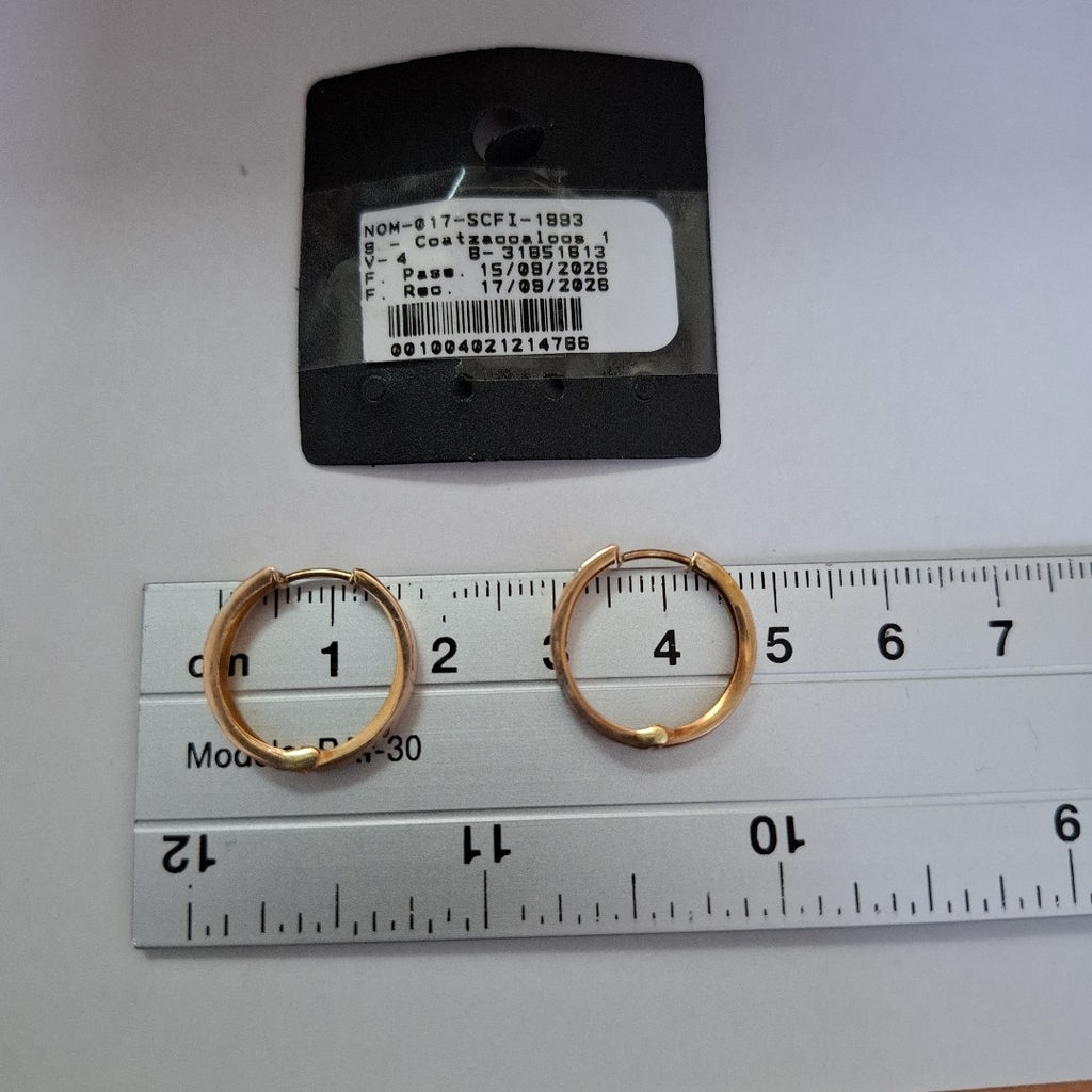 ARRACADAS PAR ORO 14 K 1.8 GRMS (SEMINUEVO)