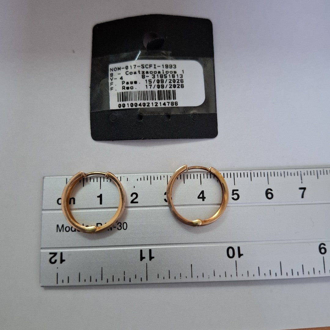 ARRACADAS PAR ORO 14 K 1.8 GRMS (SEMINUEVO)