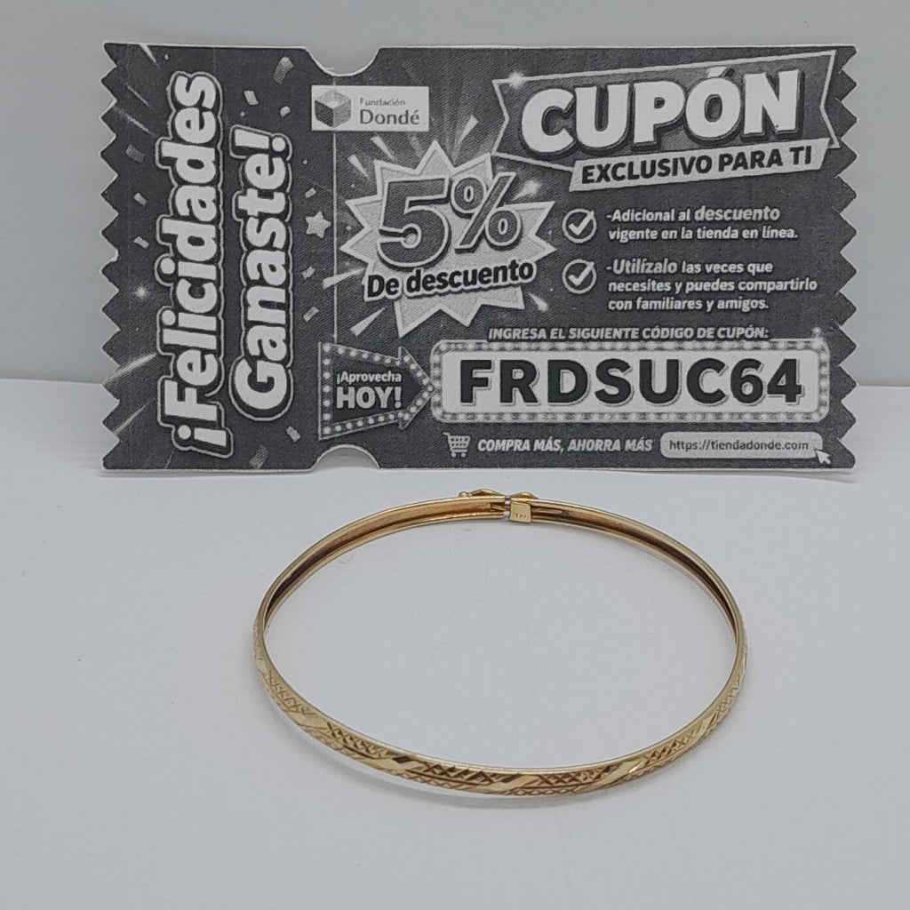 PULSERA RIGIDA ORO 10 K 3 GRMS (SEMINUEVO)