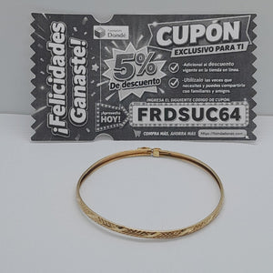 PULSERA RIGIDA ORO 10 K 3 GRMS (SEMINUEVO)