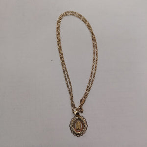 CADENA, MEDALLA RELIGIOSA ORO 10 K 3.2 GRMS (SEMINUEVO)