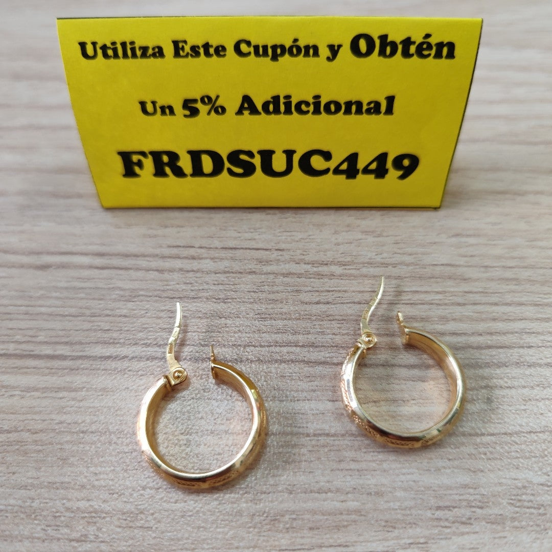 ARRACADAS PAR ORO 14 K 2.3 GRMS (SEMINUEVO)