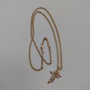 CADENA, CRUCIFIJO ORO 10 K 8.5 GRMS (SEMINUEVO)