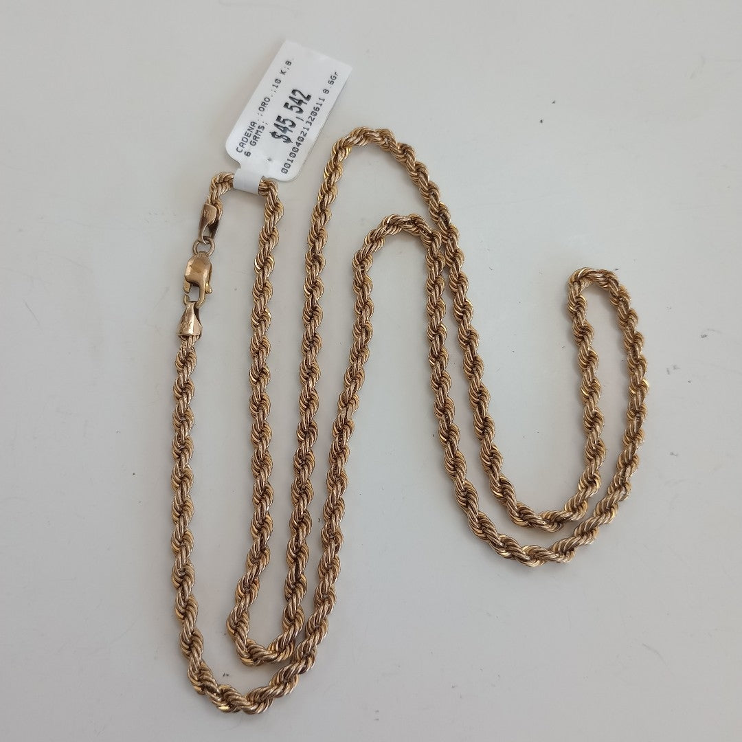CADENA ORO 10 K 8.6 GRMS (SEMINUEVO)
