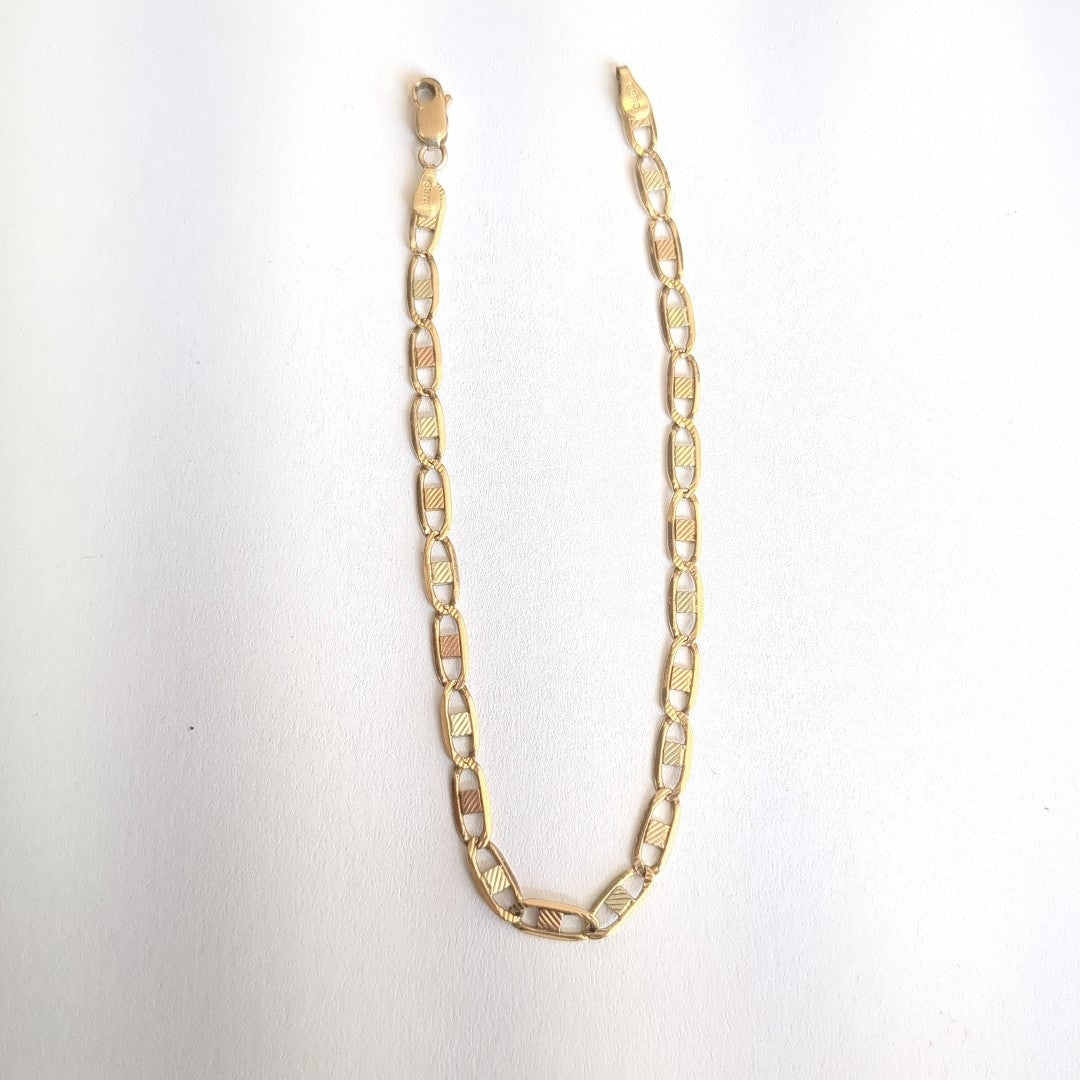 PULSERA ORO COMBINADO 10 K 2,80 GRMS (SEMINUEVO)