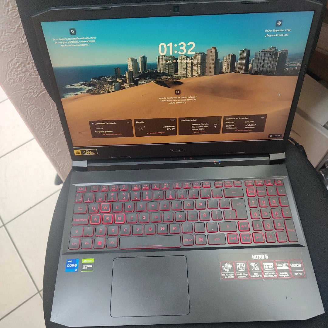 LAPTOP ACER NITRO 5 AN515-57-77YL (2023) 512 GB SSD 8 GB RAM (SEMINUEVO)