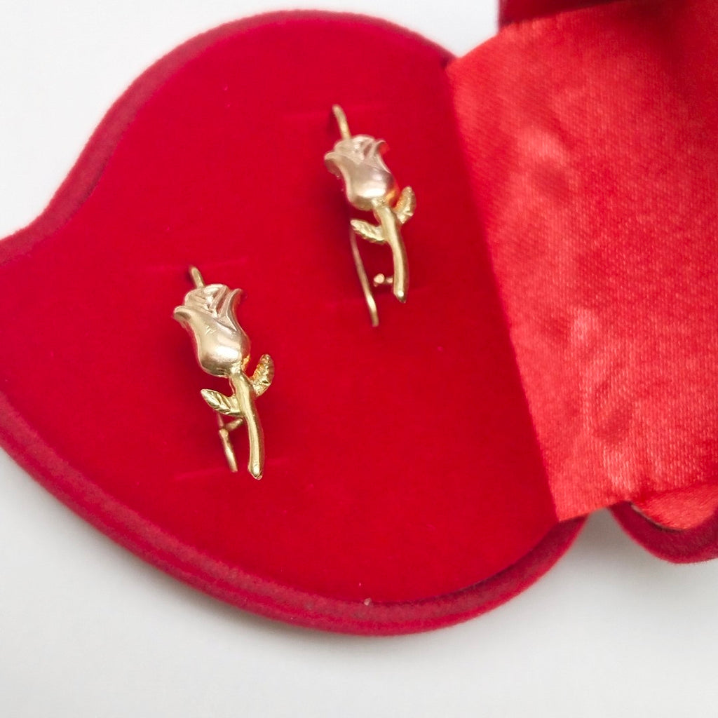 ARETES PAR ORO COMBINADO 14 K 1.1 GRMS (SEMINUEVO)