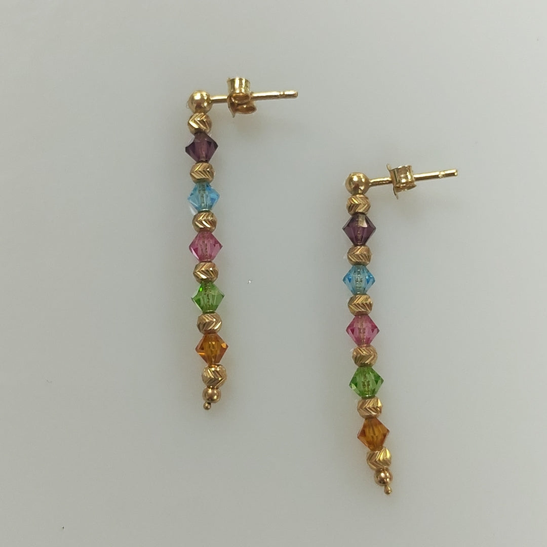 ARETES PAR ORO 14 K 2.2 GRMS (SEMINUEVO)