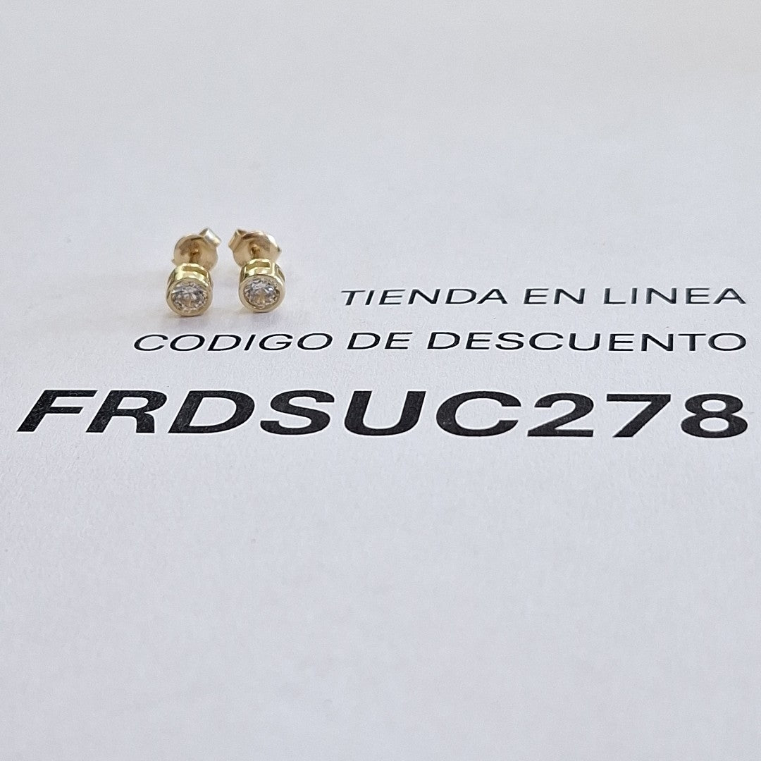 BROQUELES ORO 14K 1.2 (NUEVO)