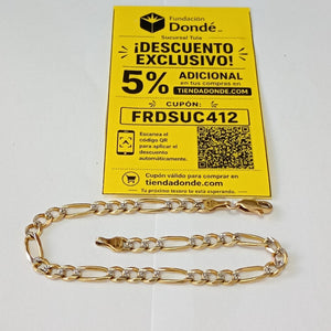 PULSERA ORO COMBINADO 14 K 7.6 GRMS (SEMINUEVO)
