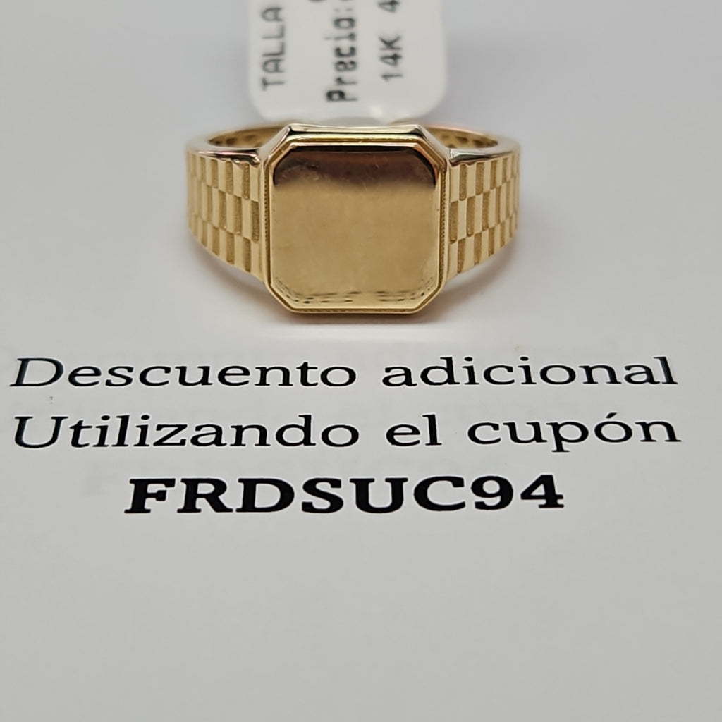 ANILLOS CABALLERO ORO 14K 4.4 (NUEVO)
