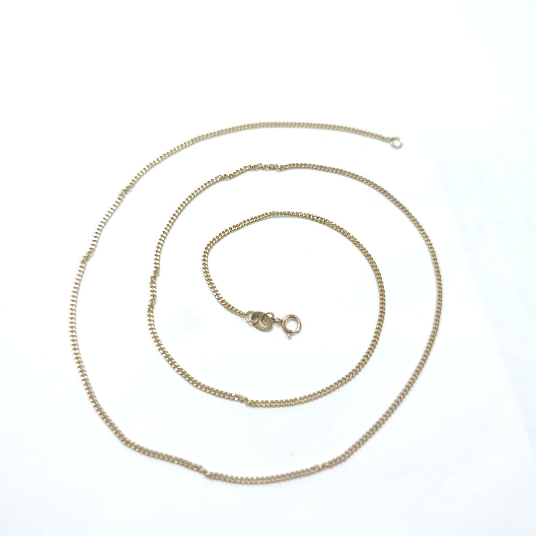 CADENAS TEJIDO BARBADA ORO 10K 55 CM 3 GR (NUEVO)