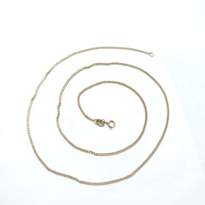 CADENAS TEJIDO BARBADA ORO 10K 55 CM 3 GR (NUEVO)