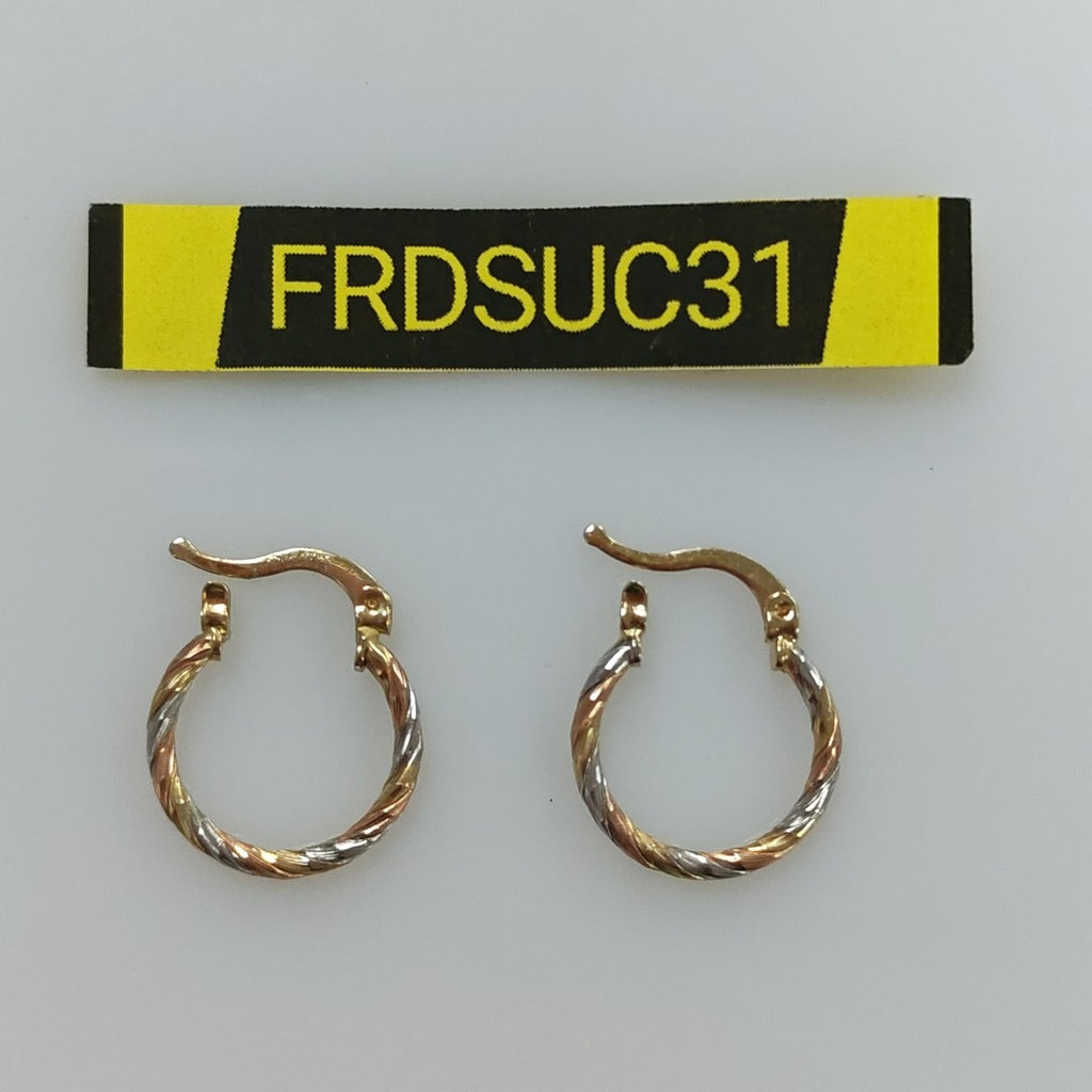 ARETES ARRACADAS COMBINADAS 14K 2.1 GR (NUEVO)