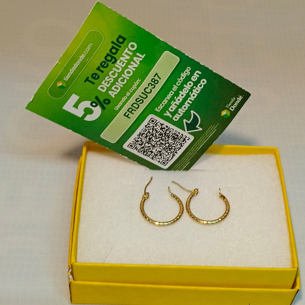 ARRACADAS PAR ORO 14 K 1,50 GRMS (SEMINUEVO)