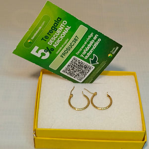 ARRACADAS PAR ORO 14 K 1,50 GRMS (SEMINUEVO)