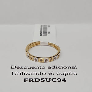 ANILLO ANILLITO C CIRCONIAS COMBINADO 14K 8 TALLA 2 GR (NUEVO)