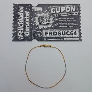 PULSERA ORO COMBINADO 14 K 1,80 GRMS (SEMINUEVO)