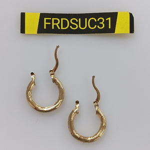 ARETES TEJIDO ARRACADAS CON DISEÑO 14K 2.7 GR (NUEVO)