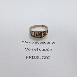 ANILLO DE GRADUACIÓN ORO 8 K 1.2 GRMS (SEMINUEVO)