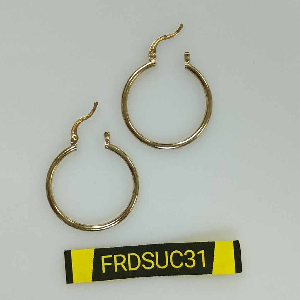 ARETES TEJIDO ARRACADAS LISAS 14K 1.5 GR (NUEVO)
