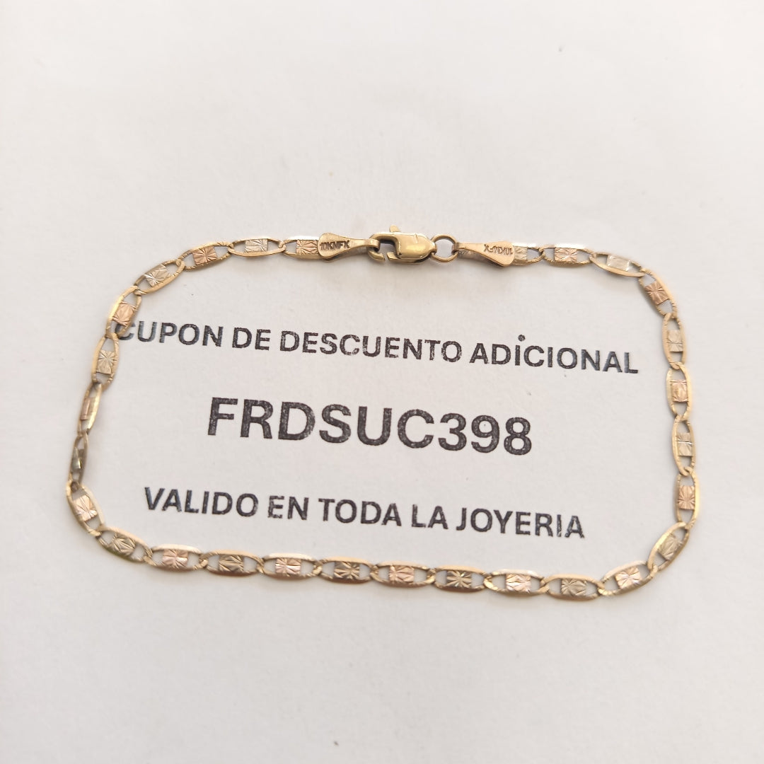 PULSERA ORO, ORO COMBINADO 10 K 2.1 GRMS (SEMINUEVO)