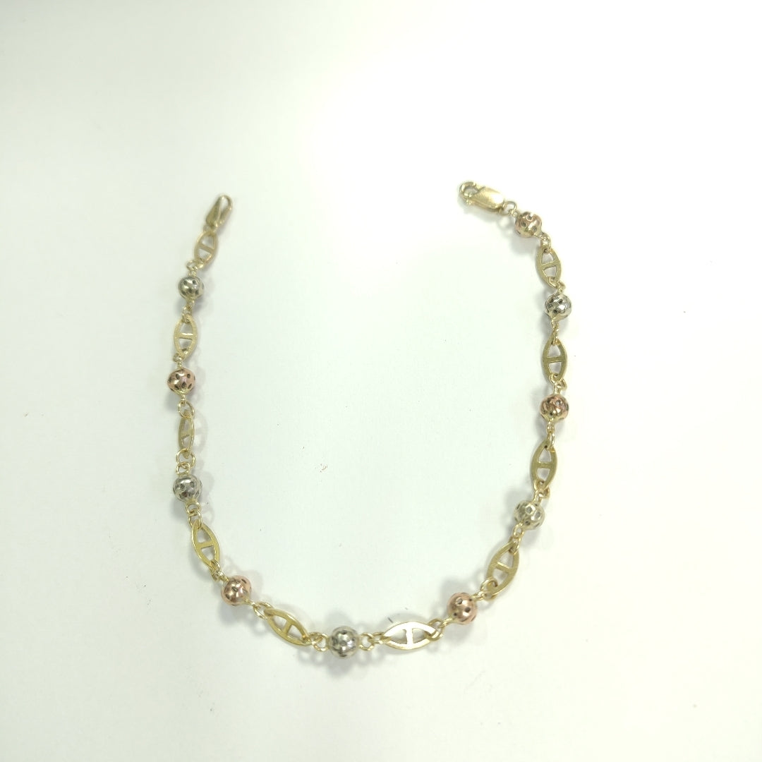 PULSERA ORO, ORO COMBINADO 14 K 3 GRMS (SEMINUEVO)