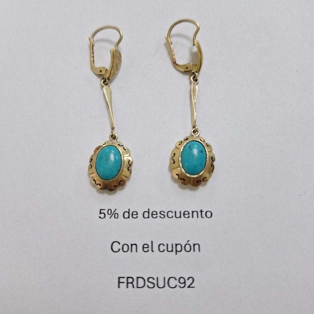 ARETES PAR ORO 14 K 4,40 GRMS (SEMINUEVO)