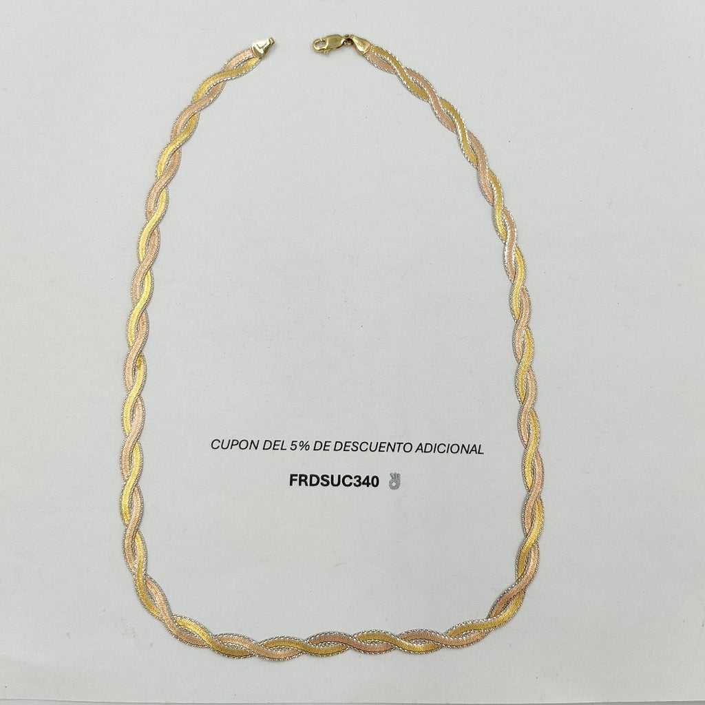 GARGANTILLA ORO, ORO COMBINADO 14 K 9.1 GRMS (SEMINUEVO)