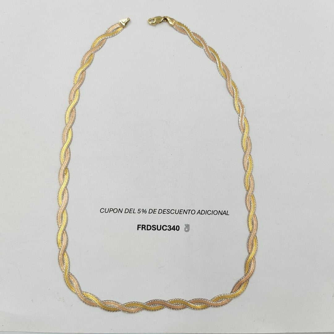 GARGANTILLA ORO, ORO COMBINADO 14 K 9.1 GRMS (SEMINUEVO)
