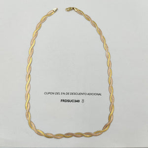 GARGANTILLA ORO, ORO COMBINADO 14 K 9.1 GRMS (SEMINUEVO)