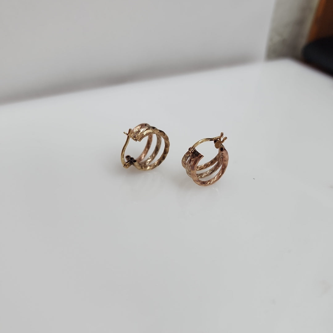 ARRACADAS PAR ORO COMBINADO 10 K 2,80 GRMS (SEMINUEVO)