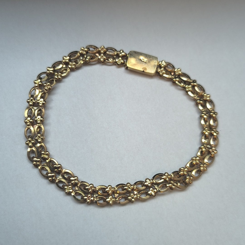 PULSERA ORO COMBINADO 10 K 8.2 GRMS (SEMINUEVO)