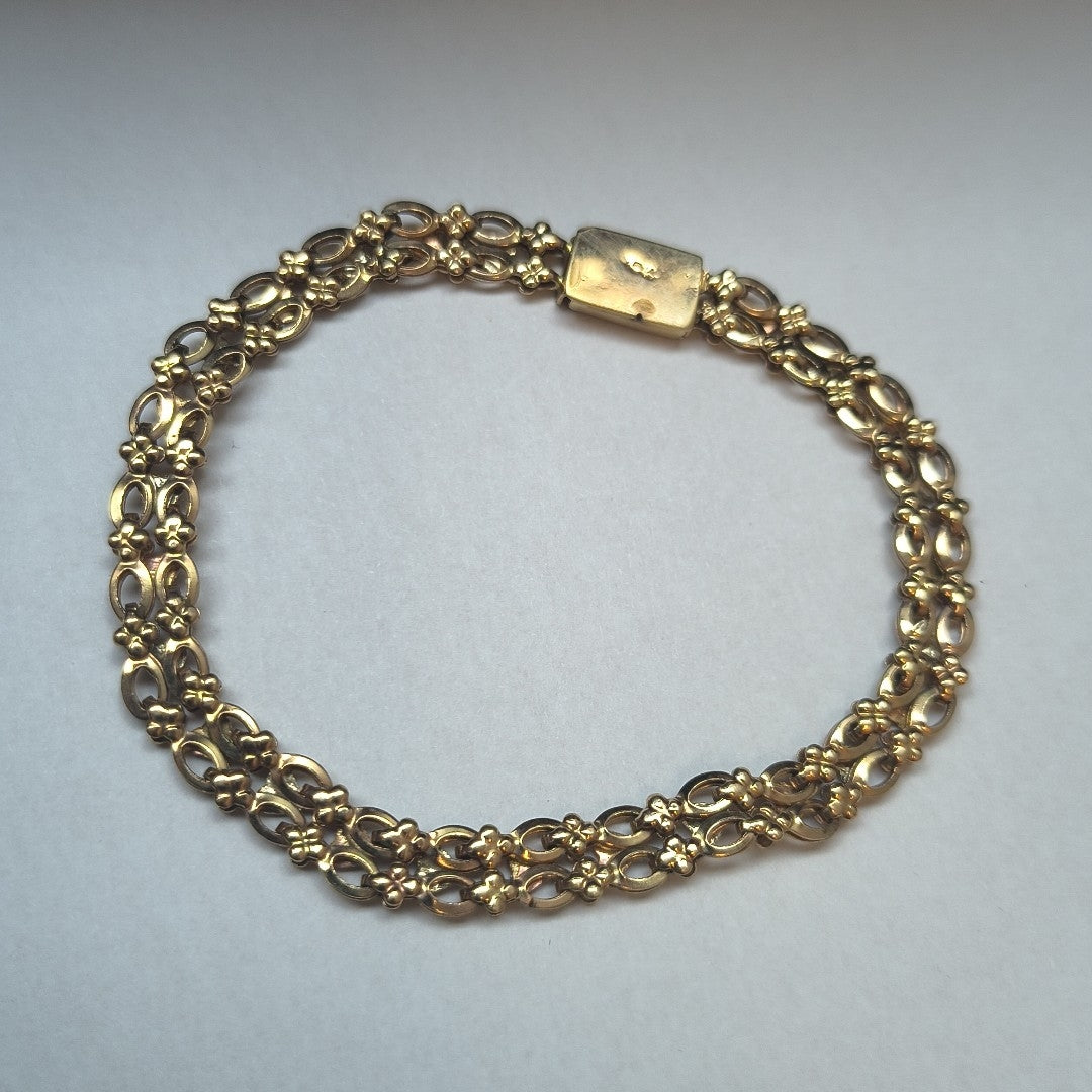 PULSERA ORO COMBINADO 10 K 8.2 GRMS (SEMINUEVO)