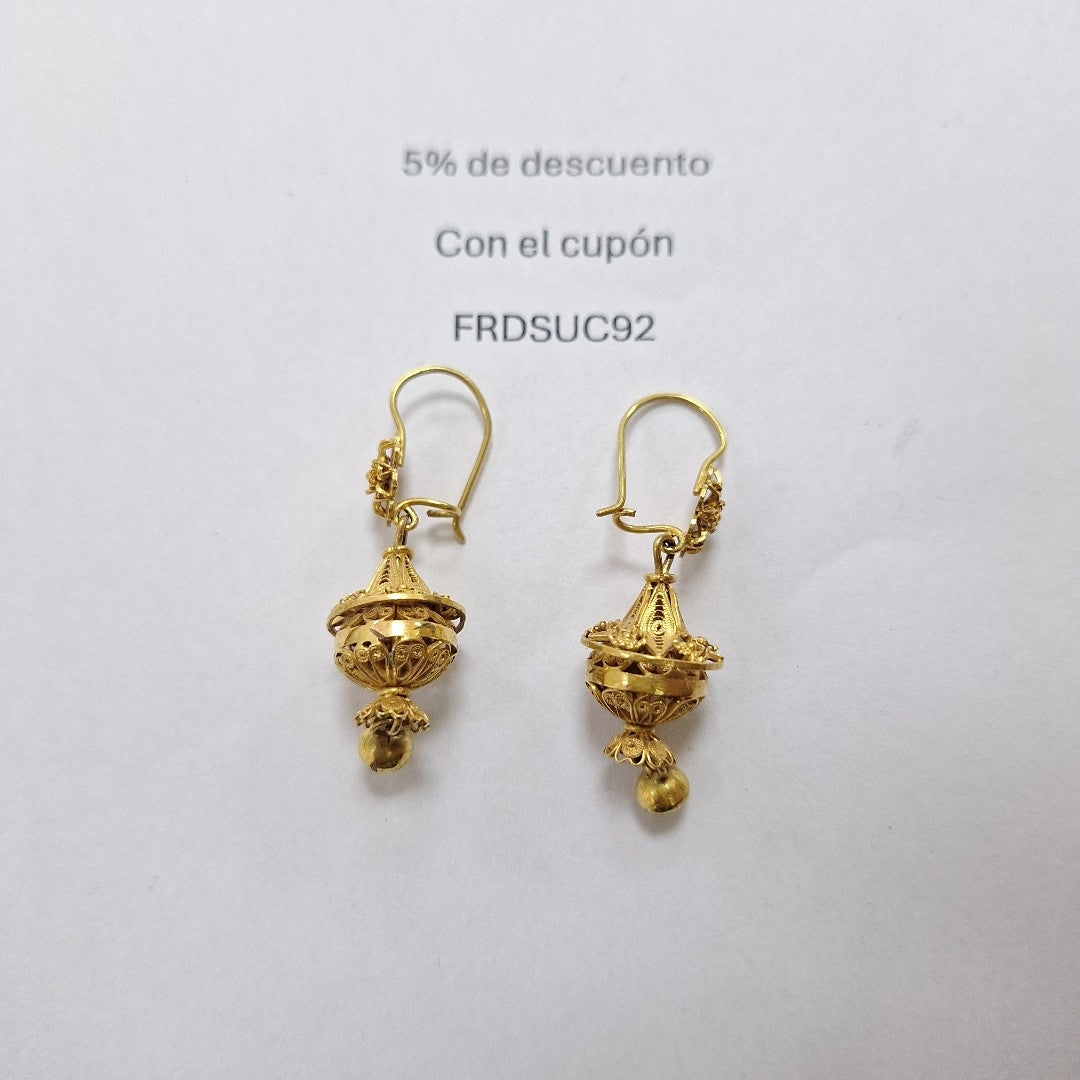 ARETES PAR ORO 10 K 4,40 GRMS (SEMINUEVO)