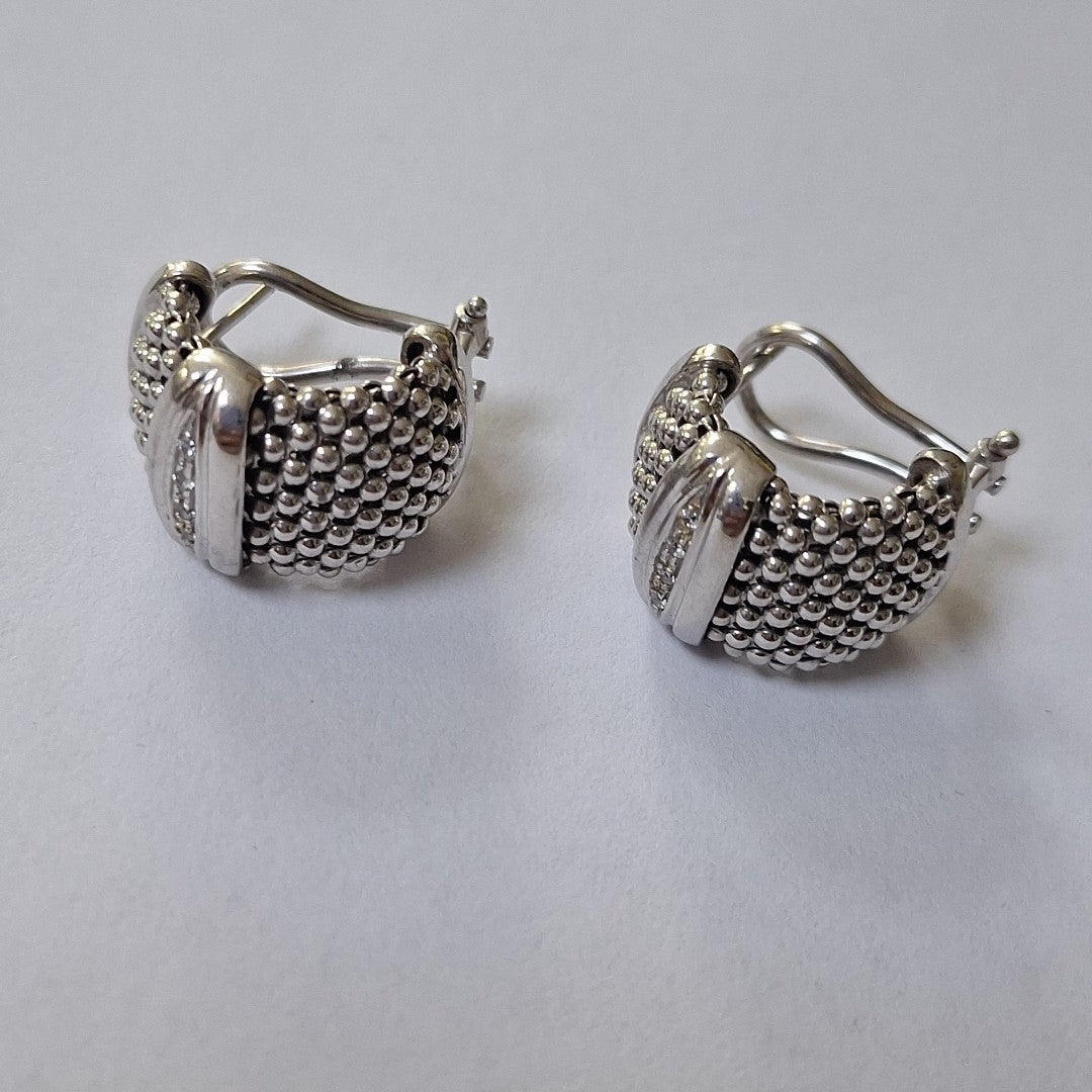 ARETES PAR ORO BLANCO 10 K 12.5 GRMS (SEMINUEVO)