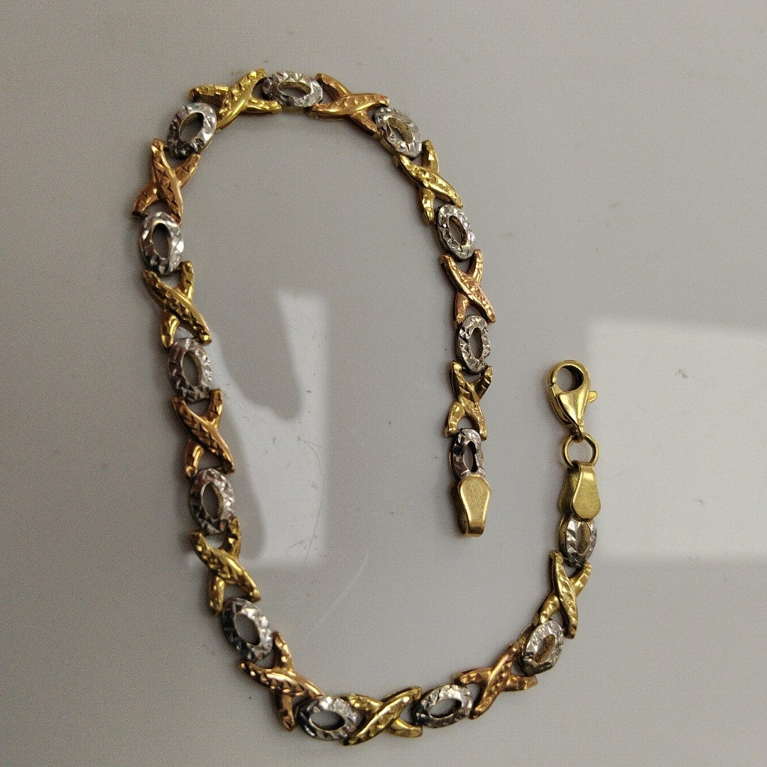 PULSERA ORO, ORO COMBINADO 14 K 3.3 GRMS (SEMINUEVO)