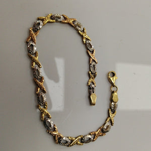 PULSERA ORO, ORO COMBINADO 14 K 3.3 GRMS (SEMINUEVO)