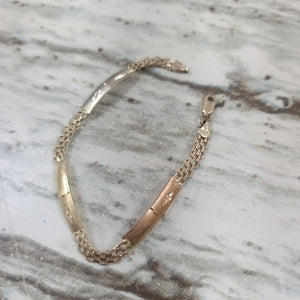 PULSERA ORO COMBINADO 10 K 4.5 GRMS (SEMINUEVO)