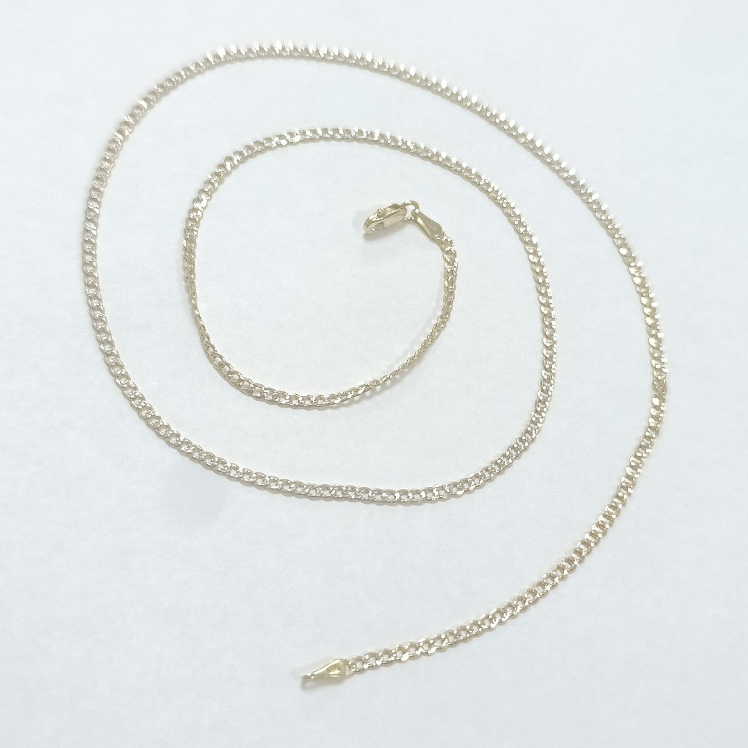 CADENAS BARBADA DIAMANTADA ORO 14K 55 CM 5.6 GR (NUEVO)