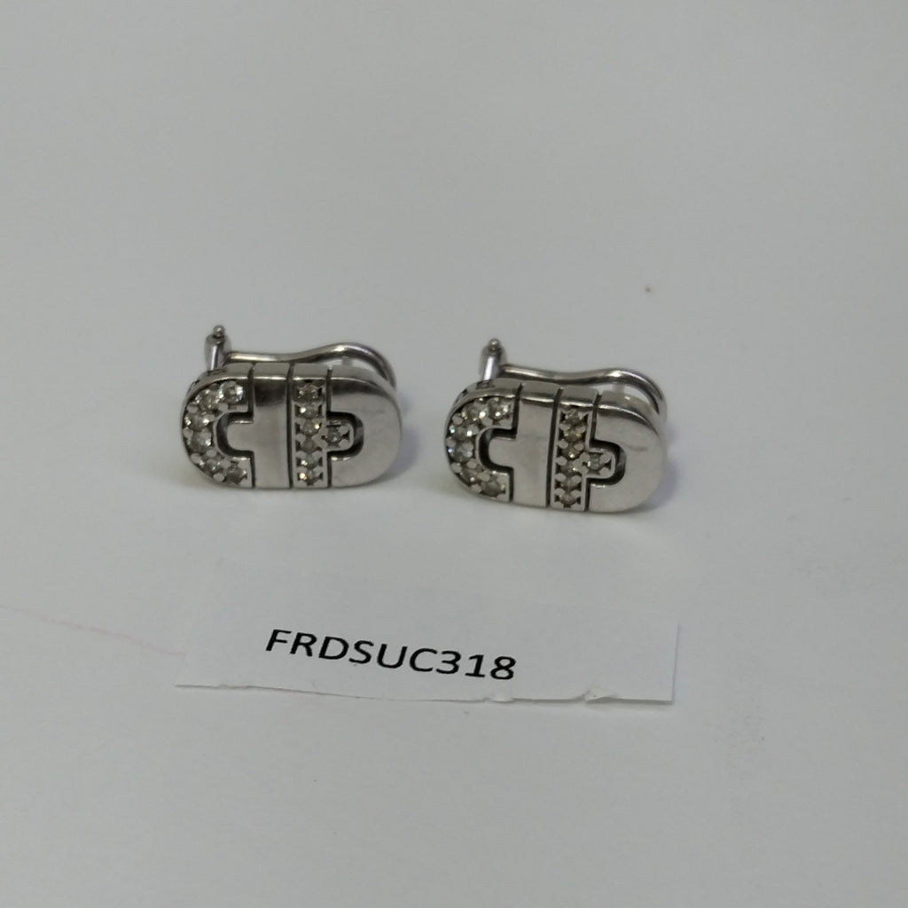 ARETES PAR ORO BLANCO 14 K 6,40 GRMS (SEMINUEVO)
