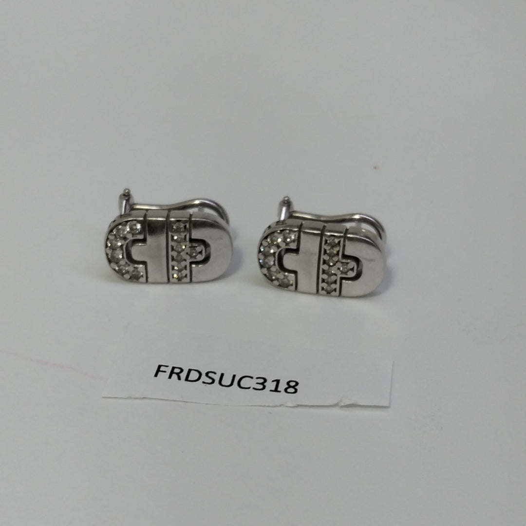 ARETES PAR ORO BLANCO 14 K 6,40 GRMS (SEMINUEVO)